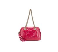 Gucci Preloved Patent Soho Chain Zip Shoulder Bag In Pink Pink One Size