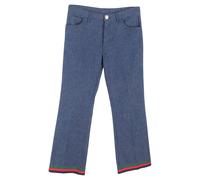 Gucci Preloved Rabbit Patch Flare Jeans In Light Blue Denim Light Blue