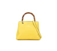 Gucci Preloved Small Calfskin Bamboo Shopper Satchel In Yellow Yellow One Size