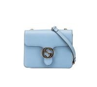 Gucci Preloved Small Dollar Calfskin Interlocking G Crossbody In Blue Blue
