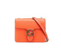 Gucci Preloved Small Dollar Calfskin Interlocking G Crossbody In Orange Orange One Size