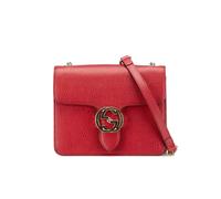 Gucci Preloved Small Dollar Calfskin Interlocking G Crossbody In Red Red