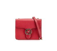 Gucci Preloved Small Dollar Calfskin Interlocking G Crossbody In Red Red