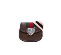 Gucci Preloved Stylish Embellished Shoulder Bag With Decorative Detail - In Brown Brown One Size
