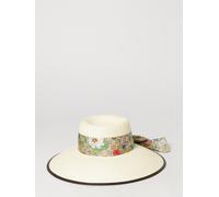 GUCCI Raffia Panama Hat with Floral Silk Twill Band - Size: S - female