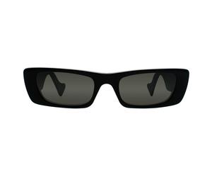 Gucci Rectangle Womens Black Grey GG0516S - One Size