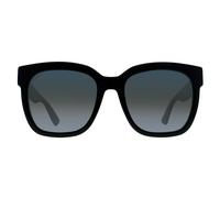 Gucci Women's Square Black With Green & Red Glitter Grey Gradient GG0034SN Sunglasses Gucci Black One Size