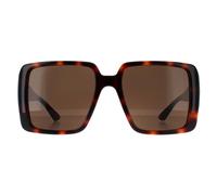 Gucci Woman GG1692S 002 Sunglasses Injected Havana Brown Squared