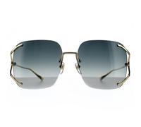 Gucci Square Womens Gold Grey Gradient Sunglasses Metal - One Size