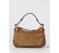 GUCCI Suede Bag with Embossed GG Monogram