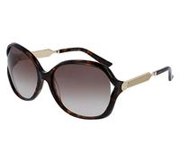 Gucci Unisex Sunglass GG0076S - Frame color: Tortoise, Lens color: Brown