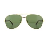 Gucci Sunglasses GG0528S 009 Gold and Havana Crystal Green