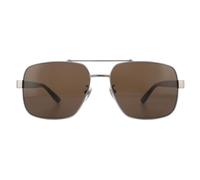 Gucci Man Gucci GG0529S 002 Sunglasses Metal Ruthenium Brown Pilot Normal
