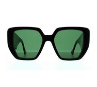Gucci Square Womens Black and Green Swirl Sunglasses - One Size