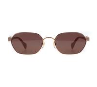 Gucci Woman Gucci GG1593S 003 Sunglasses Metal Gold Violet Round