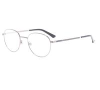 GUCCI Sylvie Stripe GG0835O 005 50 Silver Oval Optical Retro Frame Eyeglasses