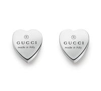 Gucci Womens Silver (silver) Trademark Earrings Heart-motif Sterling Stud