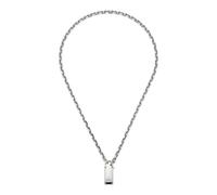 Gucci Trademark Sterling Silver 19.6" Padlock Necklace