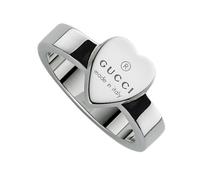 Gucci Trademark Sterling Silver Heart Ring - Q.5