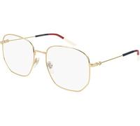 Gucci Womens Gold GG0396O Hexagon-frame Metal Glasses