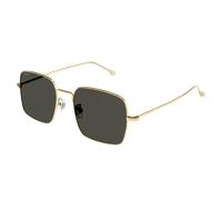 Gucci Unisex GG1184S 001 Sunglasses Metal Gold Grey Squared Normal