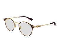 Gucci Unisex Gucci GG1739OK 002 Optical frames Titanium Brown Transparent Round