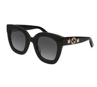 Gucci Woman GG0208S 001 Sunglasses Plastic Black Grey Squared Normal