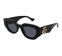 Gucci Woman GG1421S 001 Sunglasses Acetate Black Grey Geometric