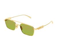Gucci Woman GG1804S 002 Sunglasses Metal Gold Green Squared