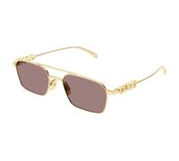 Gucci Woman GG1804S 003 Sunglasses Metal Gold Brown Squared