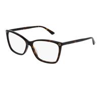 Gucci Woman Gucci GG0025O 002 Optical frames Plastic Havana Transparent Cat Eye