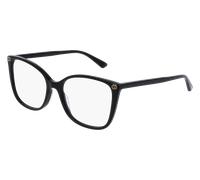 Gucci Woman Gucci GG0026O 001 Optical frames Acetate Black Transparent Cat Eye