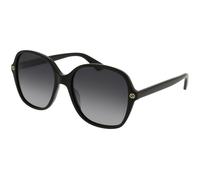 Gucci Woman GG0092S 001 Sunglasses Plastic Black Grey Squared
