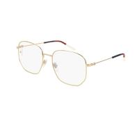 Gucci Womens Gold GG0396O Hexagon-frame Metal Glasses