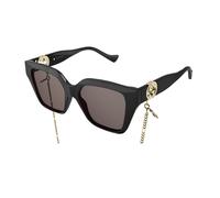Gucci Woman Gucci GG1023S 005 Sunglasses Injected Black Brown Squared Normal