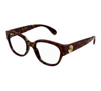Gucci Woman Gucci GG1411O 005 Optical frames Acetate Havana Transparent Round
