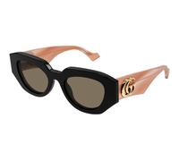 Gucci Woman Gucci GG1421S 008 Sunglasses Acetate Black Brown Geometric