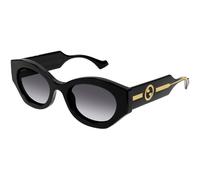 Gucci Woman Gucci GG1553S 001 Sunglasses Injected Black Grey Round
