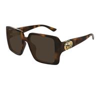 Gucci Woman GG1692S 002 Sunglasses Injected Havana Brown Squared
