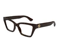 Gucci Woman Gucci GG1715O 002 Optical frames Injected Havana Transparent Cat Eye
