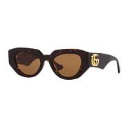 Gucci Woman Sunglass GG1421S - Frame color: Tortoise, Lens color: Brown