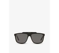 Gucci Womens Black Gg1039s Rectangular-frame Acetate Sunglasses