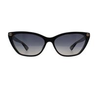 Gucci Women's Cat Eye Shiny Black Grey Gradient Polarized GG1815S
