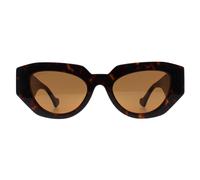 Gucci Cat Eye Shiny Dark Havana Brown Gg1421S Brown One Size