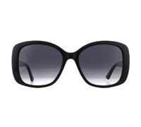 Gucci Woman Gucci GG0762S 001 Sunglasses Injected Black Grey Squared Normal Shaded