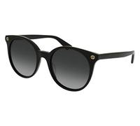 Gucci GG0091S 001 Woman Sunglasses Plastic Black Grey Round