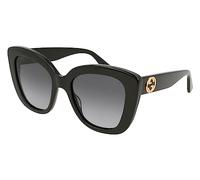 Gucci Cat Eye Womens Black Grey Gradient Sunglasses - One Size