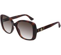 Gucci Woman GG0762S 002 Sunglasses Injected Havana Brown Squared Normal Shaded