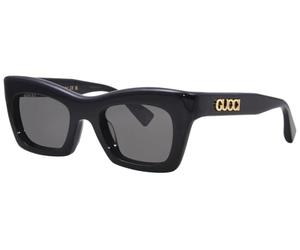 Gucci Women's Gg1773s Sunglasses, Black-Black-Grey, 3XL