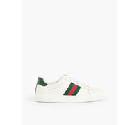 Gucci Womens Green White Ace Leather Low-top Trainers Eur 36 / 3 Uk Women